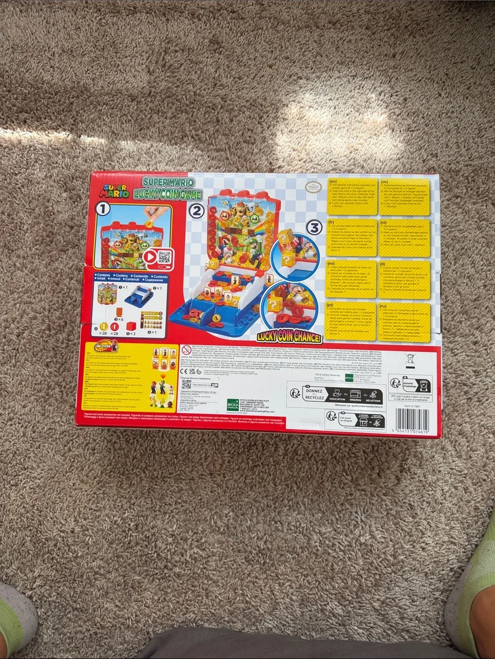 Super Mario Lucky Coin Game - Red & Blue Toy Pusher